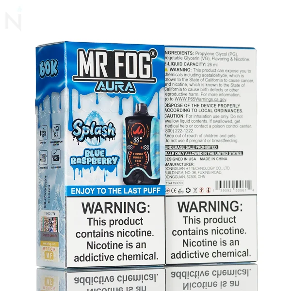 MrFogAura60KBox Ultimate Mr Fog Aura Splash Edition 60K Disposable – 60,000 Puffs, 3 Power Modes & 9 Bold Flavors | One Stop Vape Store